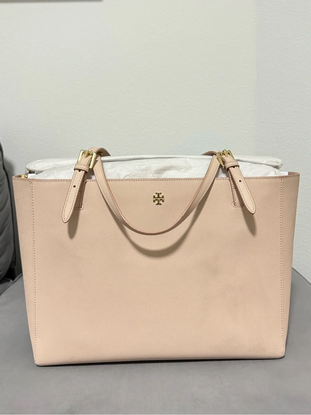 Tory Burch Soft Blush Pink Leather Tote